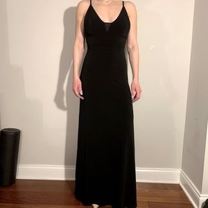 Alice and olivia long black dress